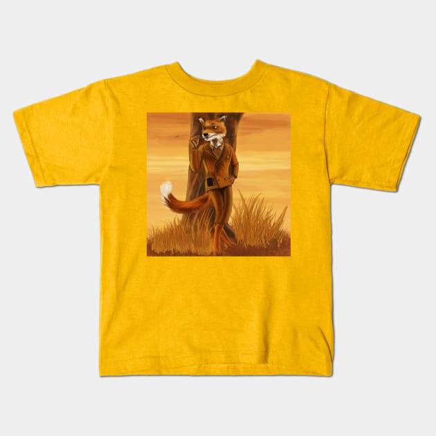 Fantastic Mr.fox Kids T-Shirt by Bertoni_Lee